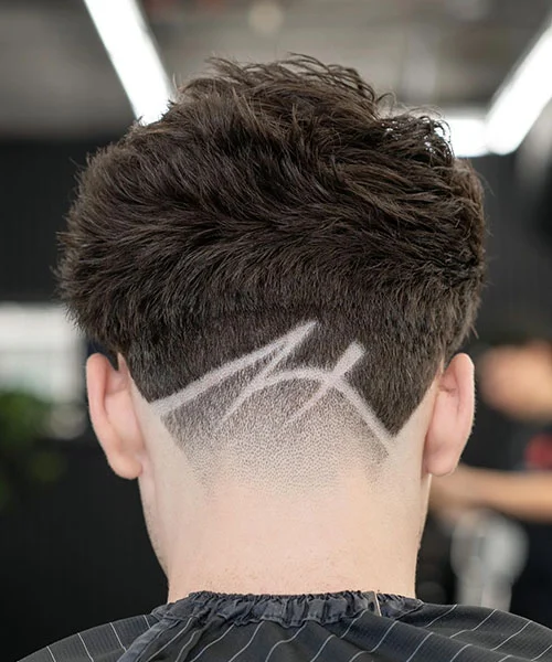 30 Haircut Designs That Match Your Style (Cool, Creative & Modern Looks) 25 Tapered Neckline with Razored Design